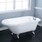 Aqua Eden Clawfoot Bathtubs, 48 L, 30.18 W, White/Polished Chrome, Cast Iron VCT3D483018NT1 - alternate 4